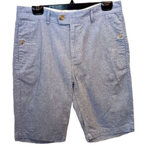 2/$20 Tristan Blue Chambray Bermuda Shorts Small